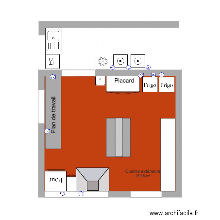Projet Cuisine Maison d Edith V4. Plan de 0 pièce et 0 m2
