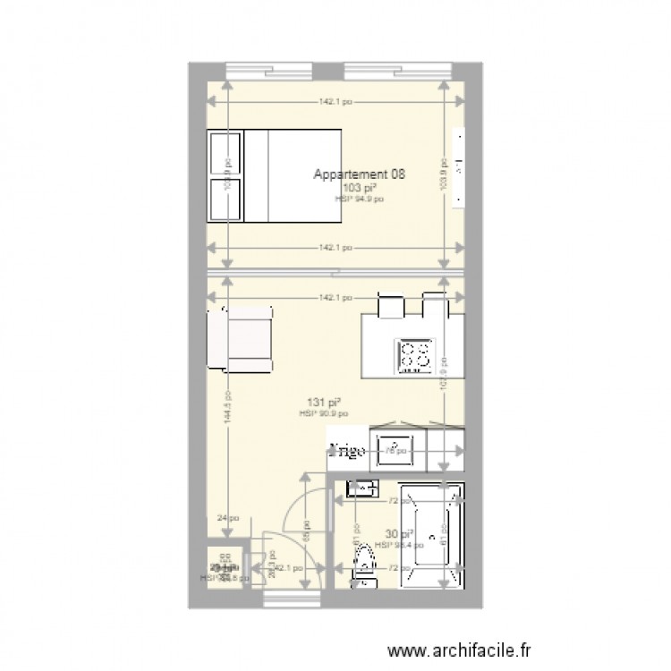 Appartement 08 mm. Plan de 0 pièce et 0 m2
