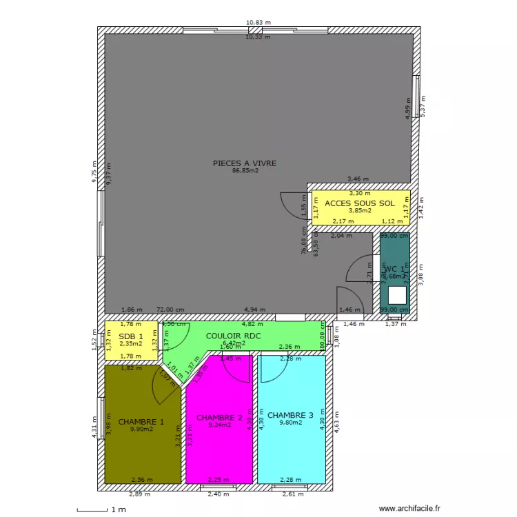 PLAN MAISON GROSSOEUVRE. Plan de PLAN MAISON GROSSOEUVRE. Plan de
