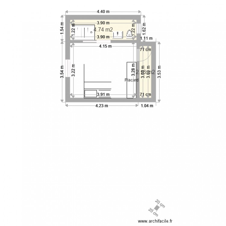 Agrandissement Etage 6. Plan de 0 pièce et 0 m2