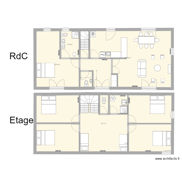 Annexe 6. Plan de 4 pièces et 169 m2