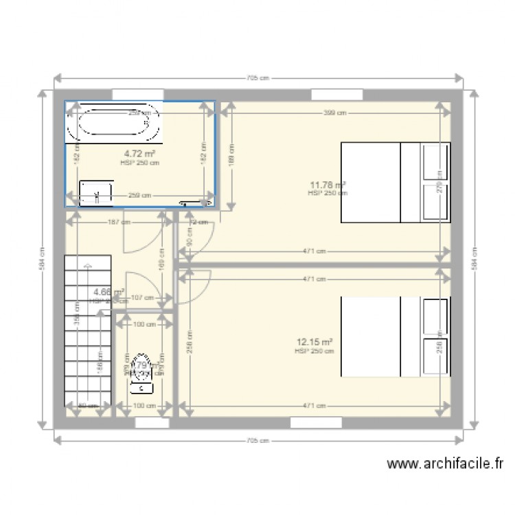 etage v2. Plan de 0 pièce et 0 m2
