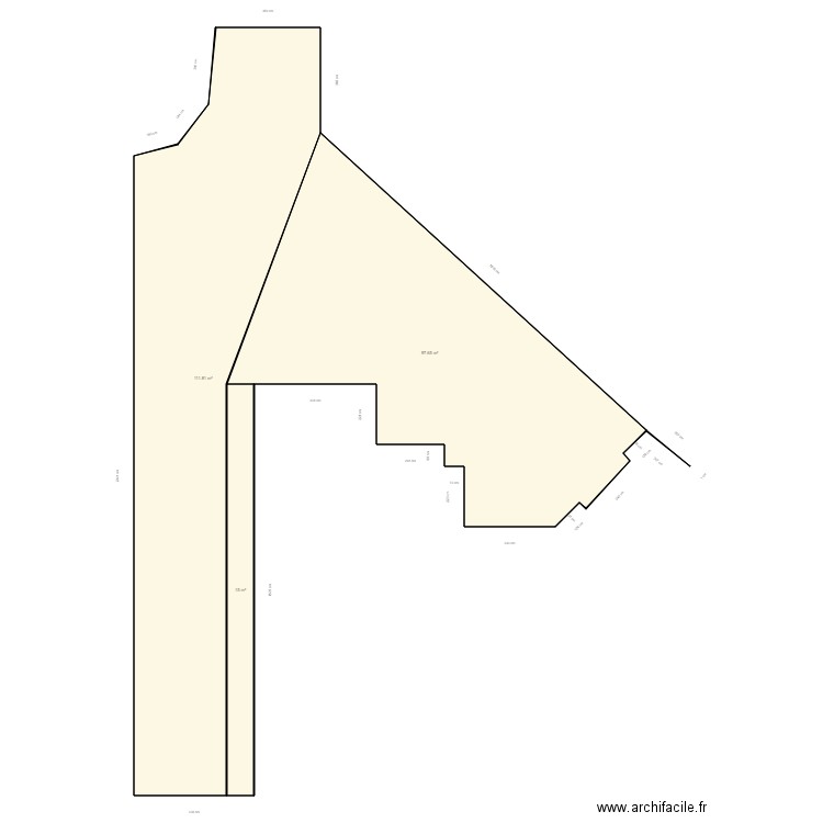 Tonna nefiach. Plan de 3 pièces et 224 m2