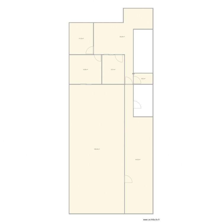 Plan Bureau Chessy étage  projet. Plan de 0 pièce et 0 m2