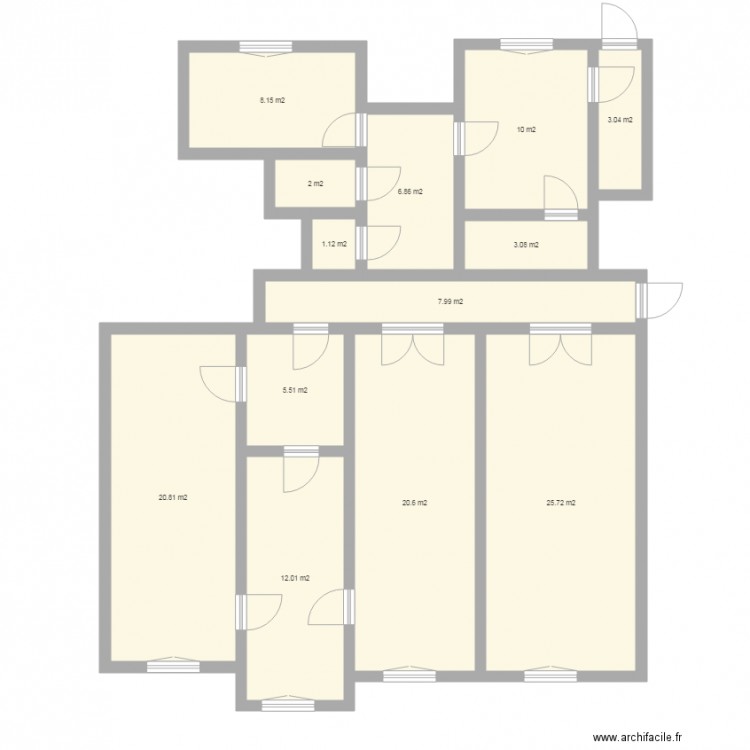 Appartement SEB pour diviser en 2 appart. Plan de 0 pièce et 0 m2
