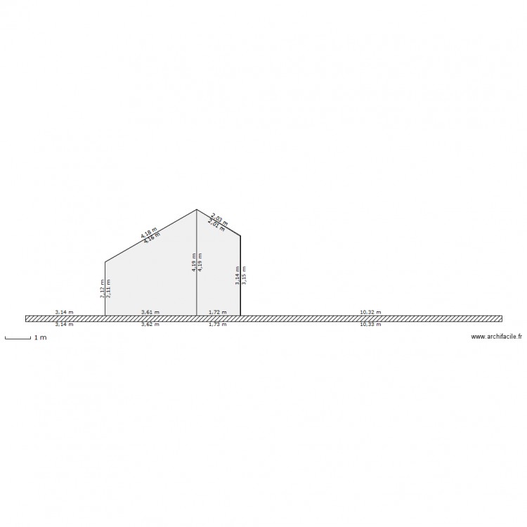 profil maison. Plan de 0 pièce et 0 m2