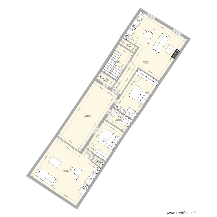 St J dA apparts2. Plan de 19 pièces et 270 m2