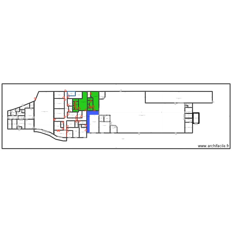 Bureau atelier ESAT. Plan de 467 pièces et 9342 m2