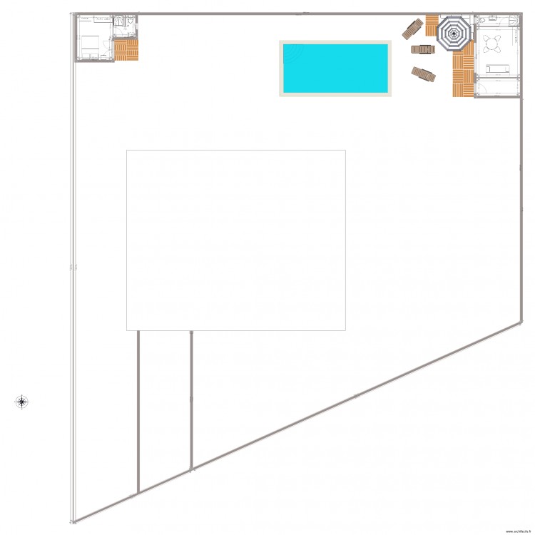 Pool House 1. Plan de 0 pièce et 0 m2