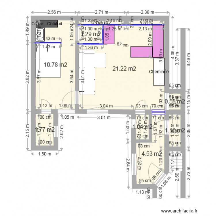 HenriIV Appartement 3 après travaux v2. Plan de 0 pièce et 0 m2