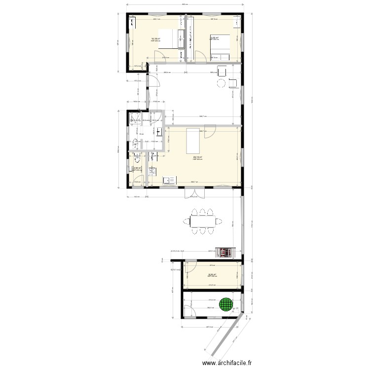 maison 1 nouvelle version 2. Plan de 5 pièces et 65 m2