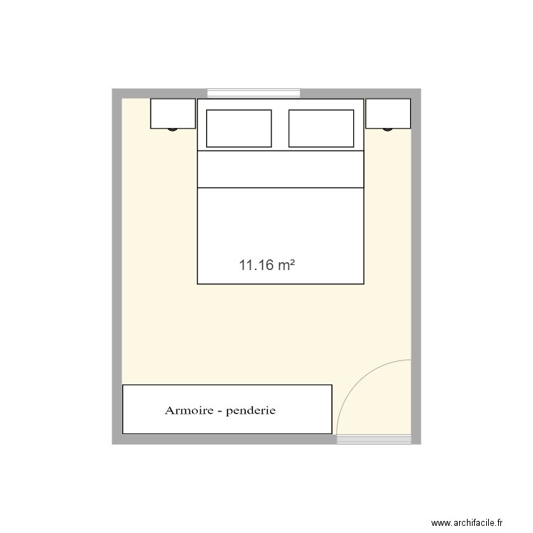 Chambre à coucher possibilité 1. Plan de 0 pièce et 0 m2