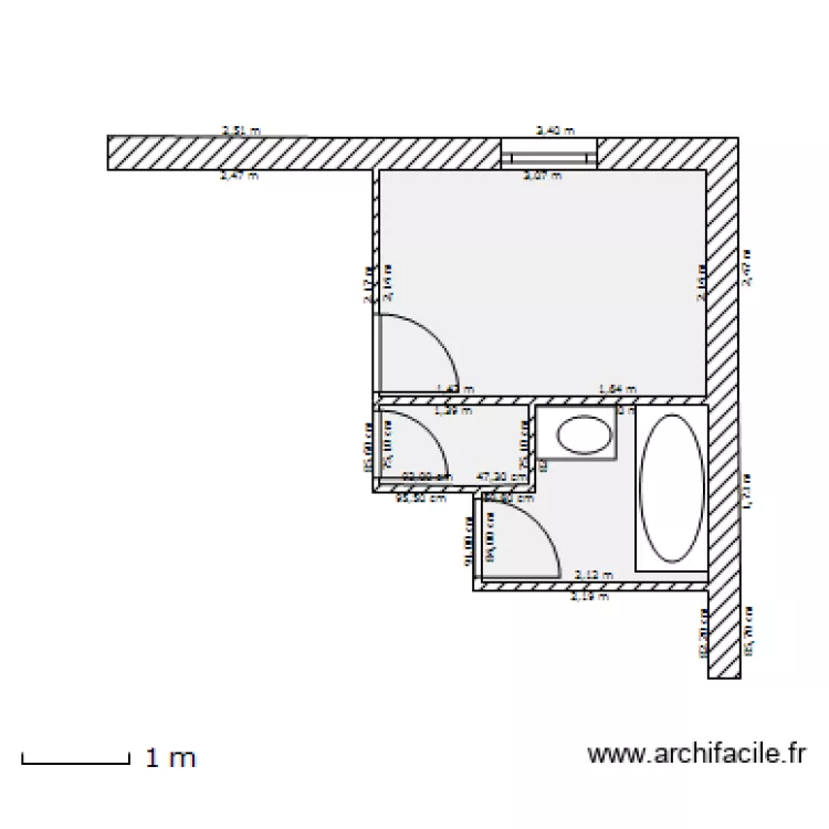 Salle de bain. Plan de Salle de bain. Plan de