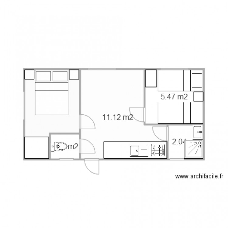 Mobil Home STANDARD 27. Plan de 0 pièce et 0 m2