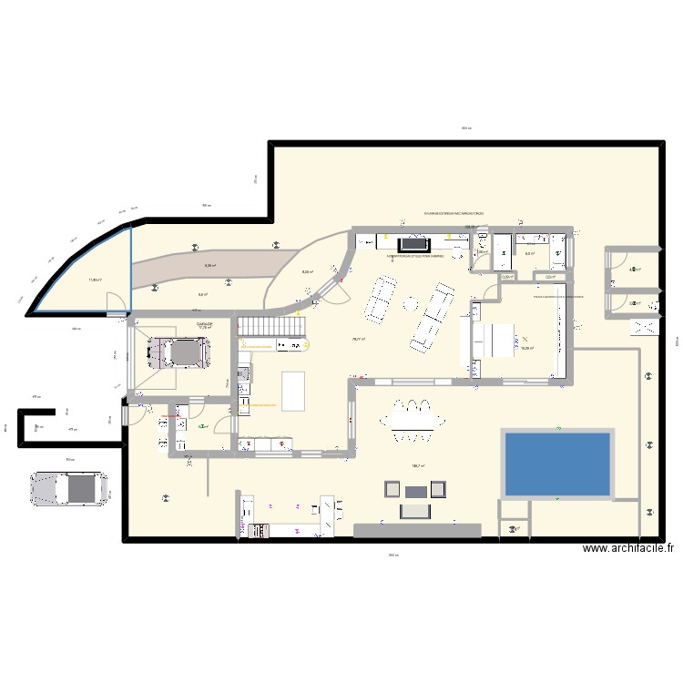 NAVARRO V01. Plan de 22 pièces et 477 m2