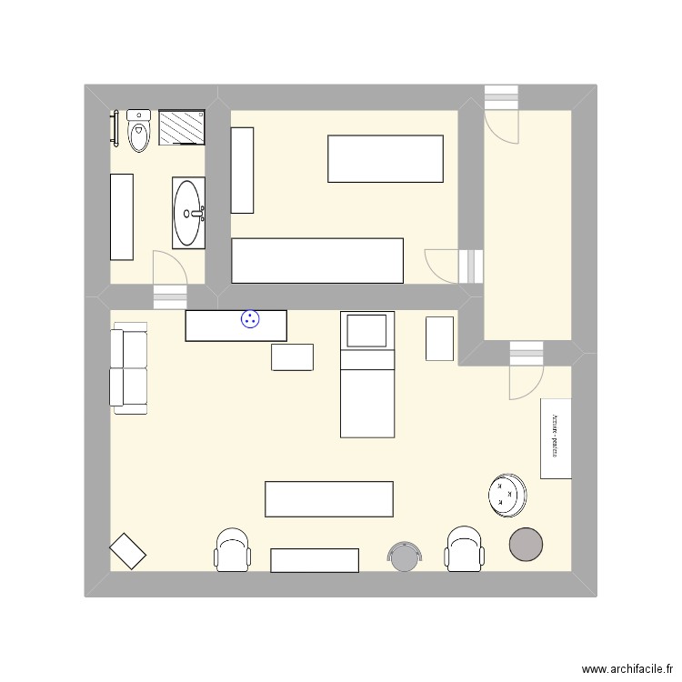 Plan logement. Plan de 4 pièces et 20 m2
