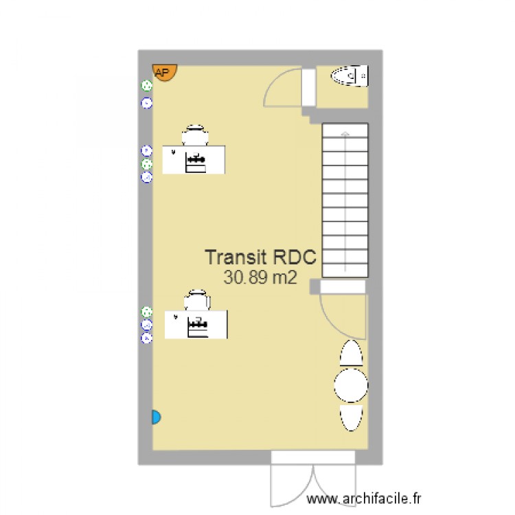Transit RDC. Plan de 0 pièce et 0 m2