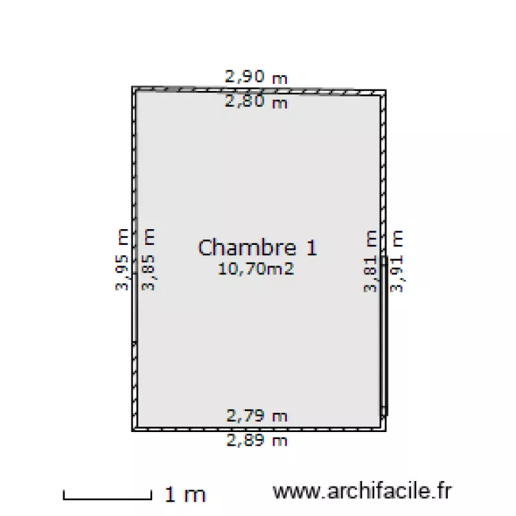 Chambre 1. Plan de Chambre 1. Plan de
