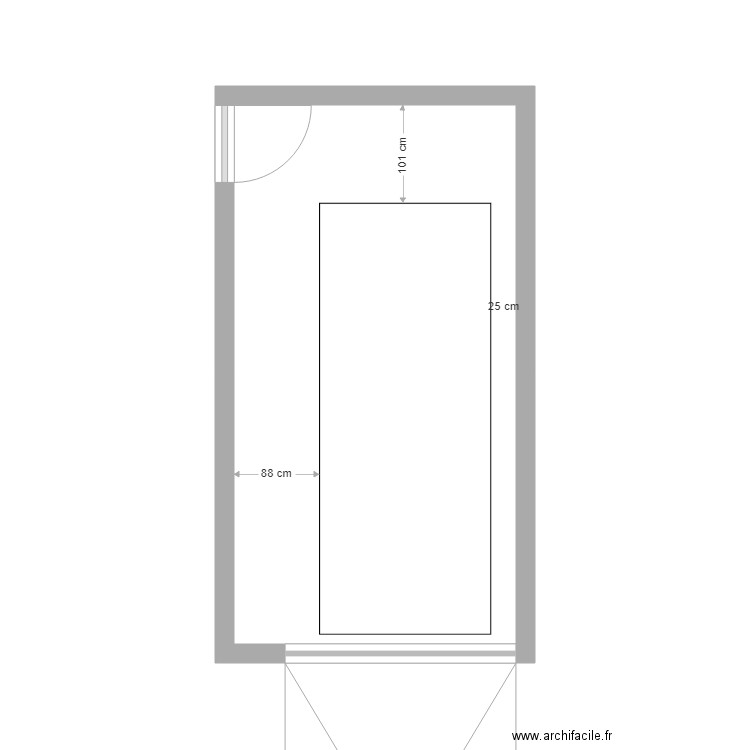 garage leaf. Plan de 1 pièce et 16 m2