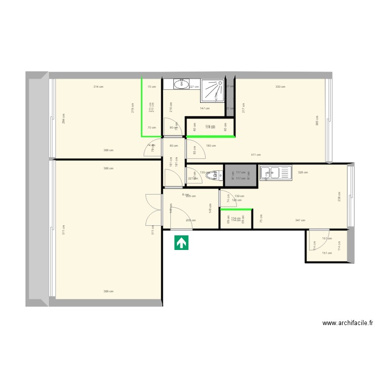 appartement Pontoise place de la paix 2. Plan de 0 pièce et 0 m2