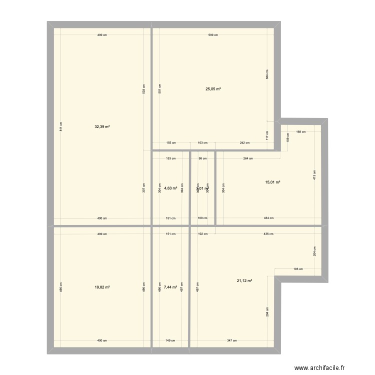 ARNAUD. Plan de 8 pièces et 128 m2