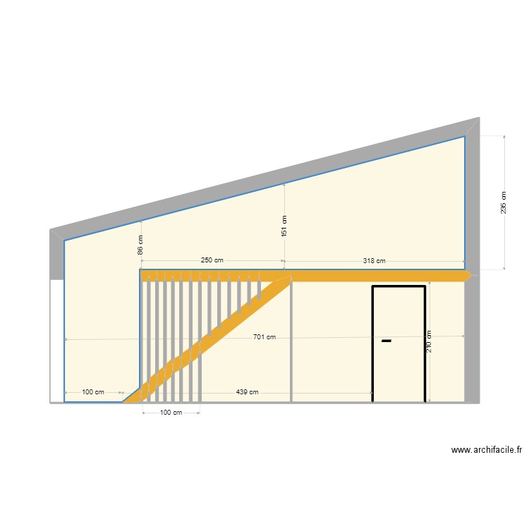 Elévation Mur Apt Liscia aménagement. Plan de 20 pièces et 24 m2