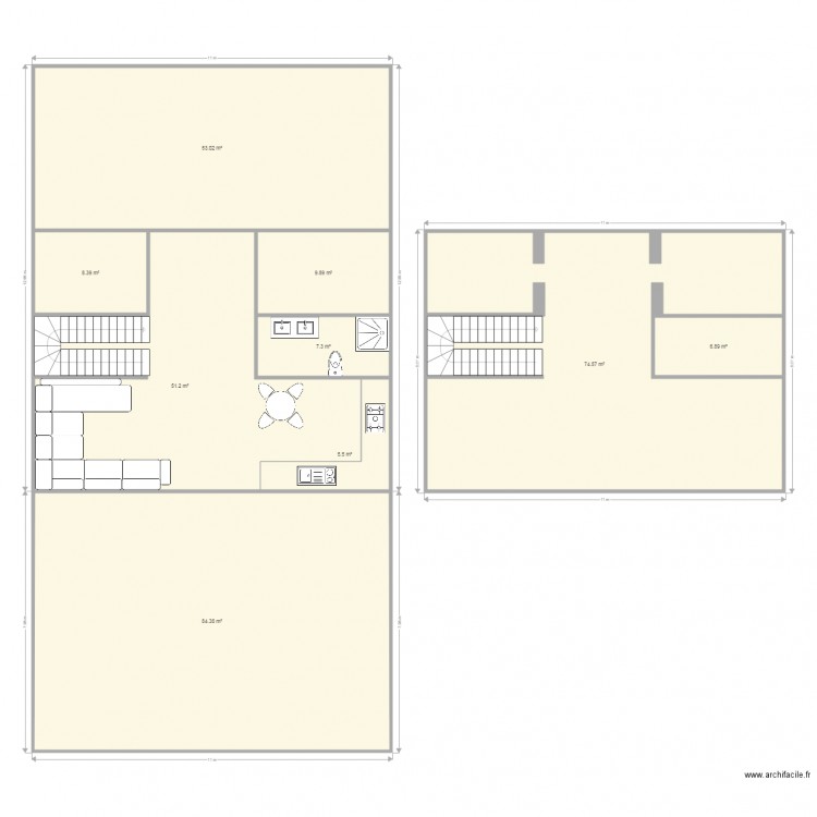 Plan Villa 85m2. Plan de 0 pièce et 0 m2