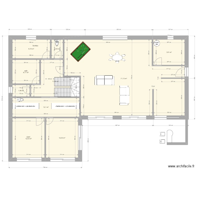MERVEILLE 6. Plan de 10 pièces et 144 m2