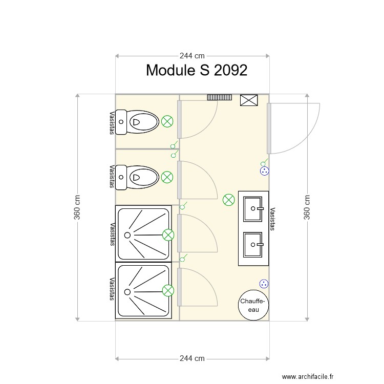 Module S2092. Plan de 0 pièce et 0 m2