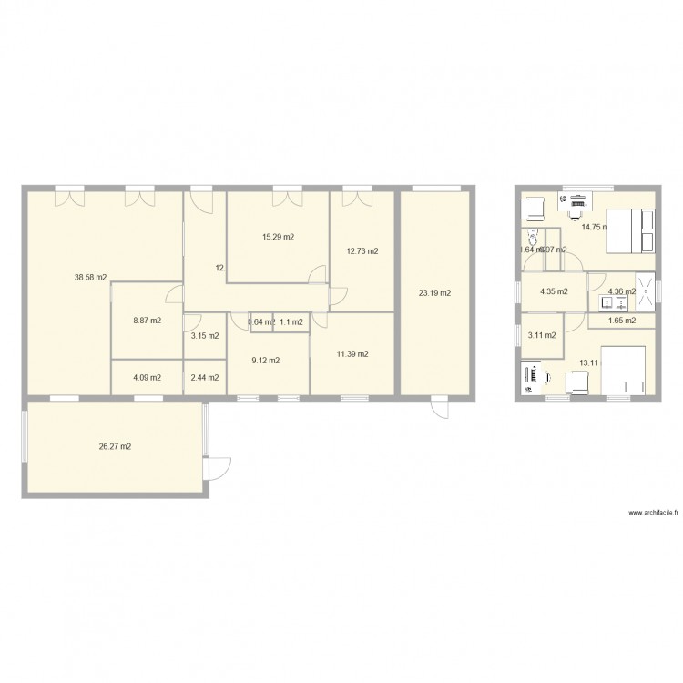 Maison Reyrieux RDC option 4. Plan de 0 pièce et 0 m2