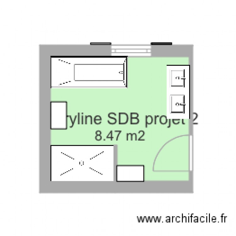 Maryline SDB Projet 2. Plan de 0 pièce et 0 m2