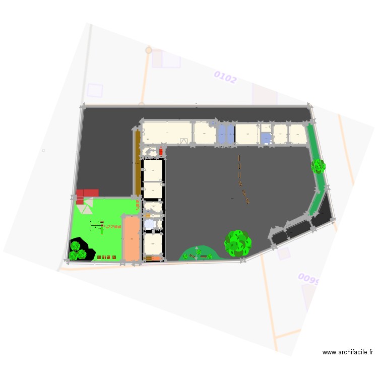 Ecole Ste Anne - RDC. Plan de 60 pièces et 4311 m2