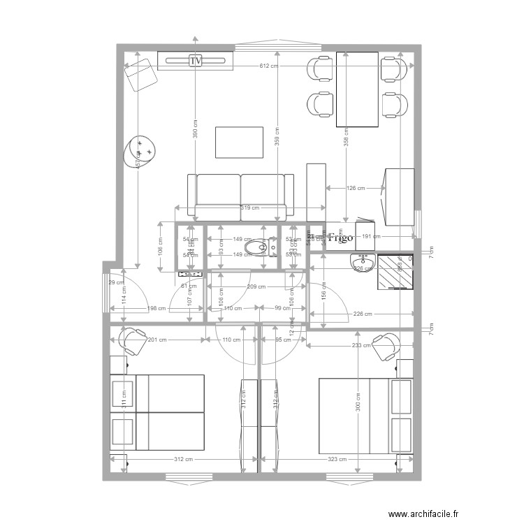 Appartement Trouville Meublé PB. Plan de 0 pièce et 0 m2