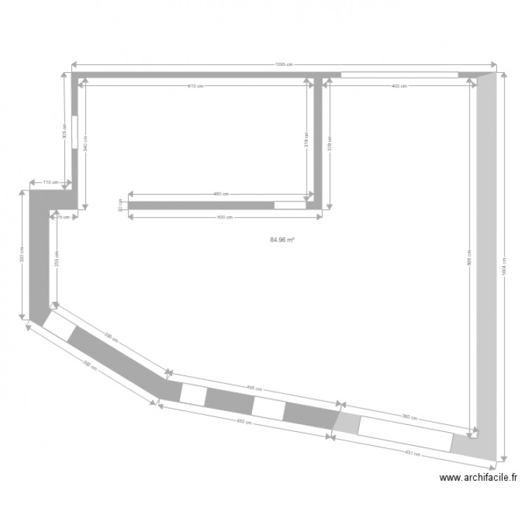Dépendance futur ( Brut Maçonnerie). Plan de 1 pièce et 85 m2
