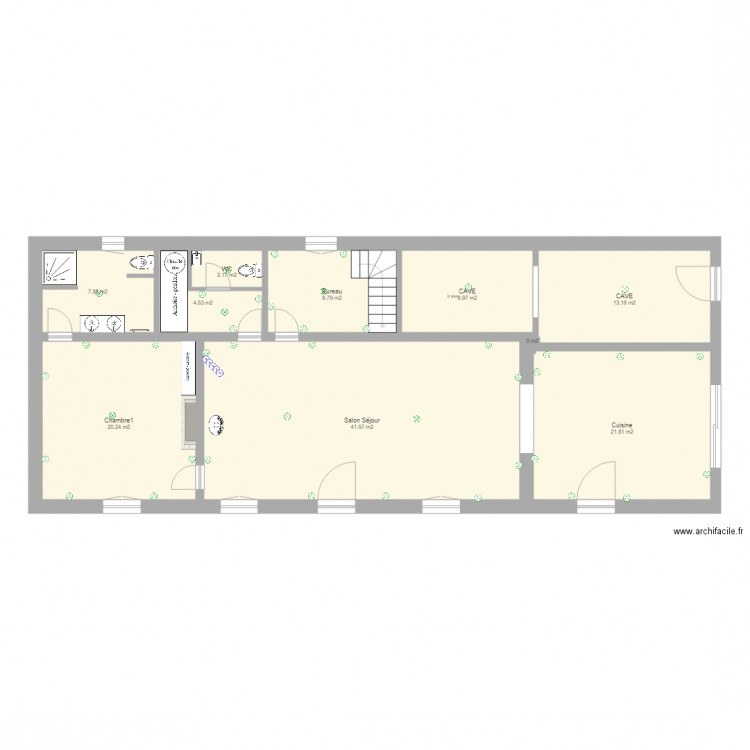Maison Antoine Virginie projet RDC elec. Plan de 0 pièce et 0 m2