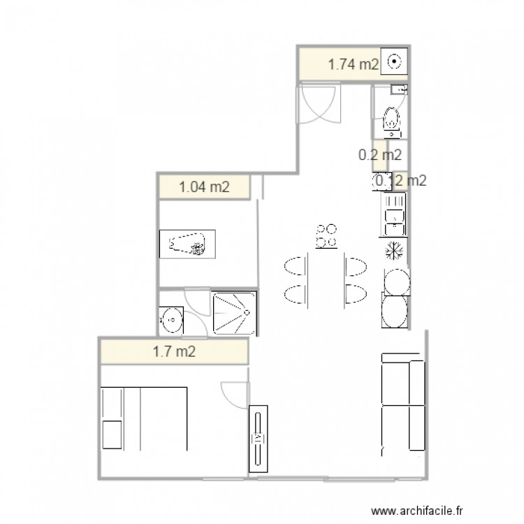 20150811 wc entrée et salon veranda. Plan de 0 pièce et 0 m2