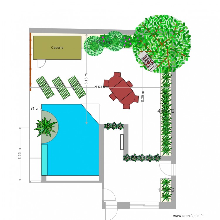 Jardin Projet Piscine v3. Plan de 0 pièce et 0 m2