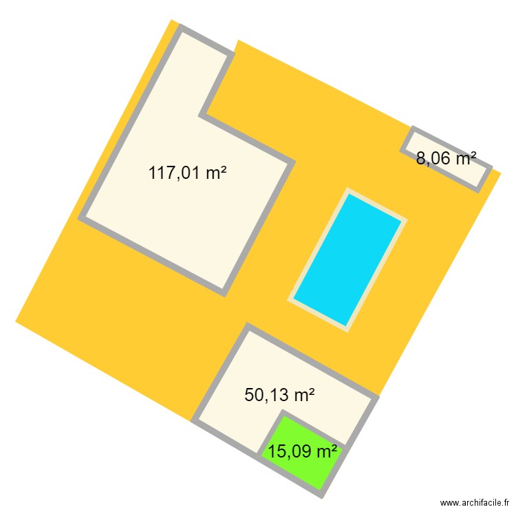 AE135. Plan de 4 pièces et 190 m2