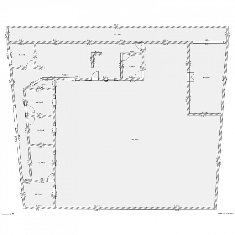 biroterie 143.41m2. Plan de 0 pièce et 0 m2