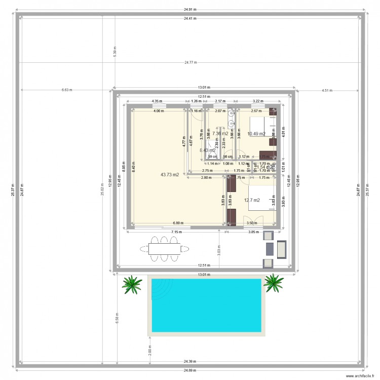 Maison Martinique final avec terrain. Plan de 0 pièce et 0 m2