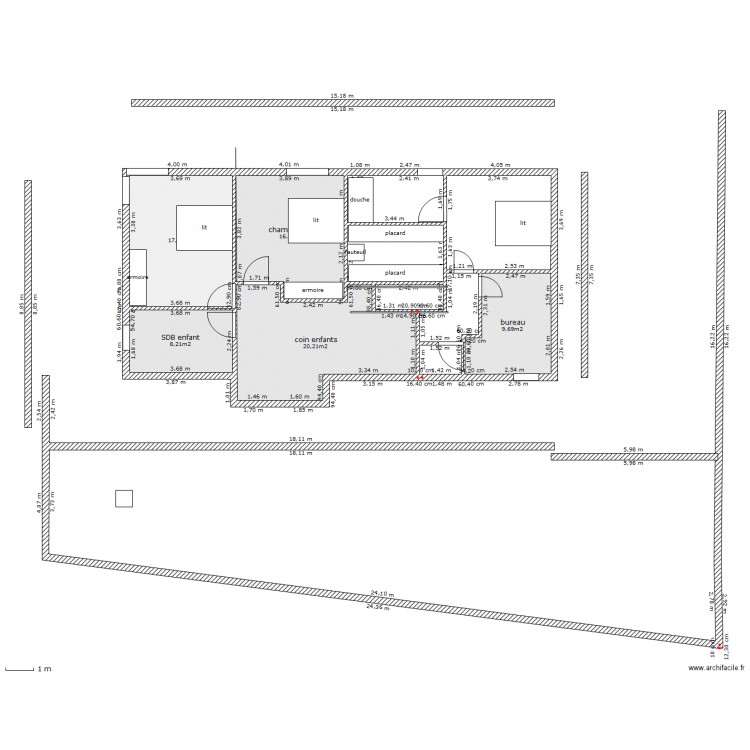 DDN etage. Plan de 0 pièce et 0 m2