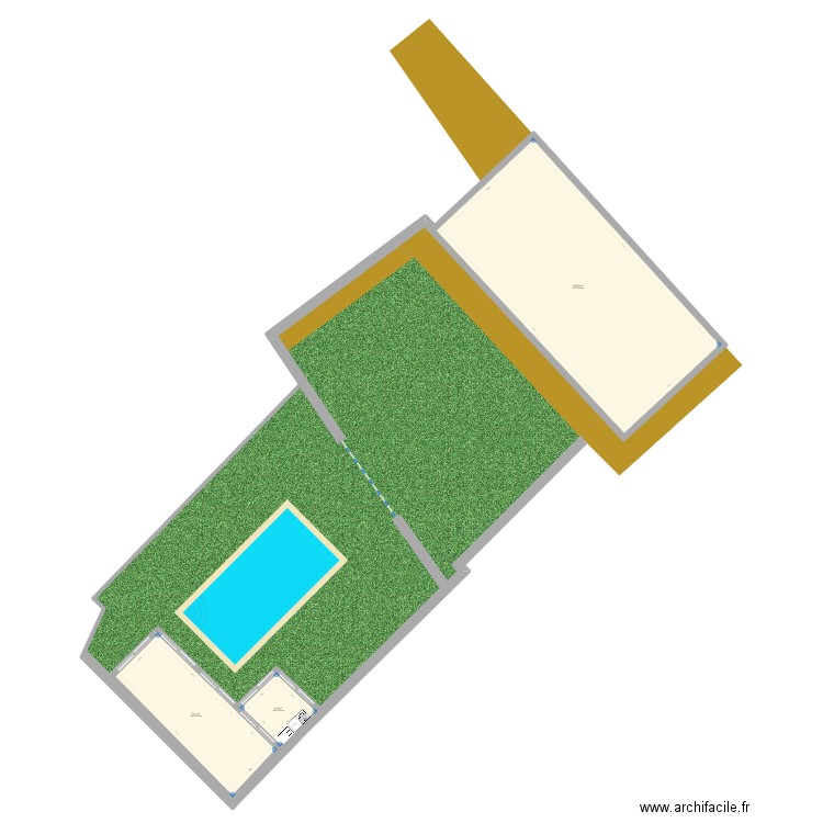 Jardin. Plan de 3 pièces et 148 m2