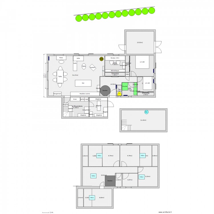 Project avec extension sur la terrasse bureau ouvert v2. Plan de 0 pièce et 0 m2