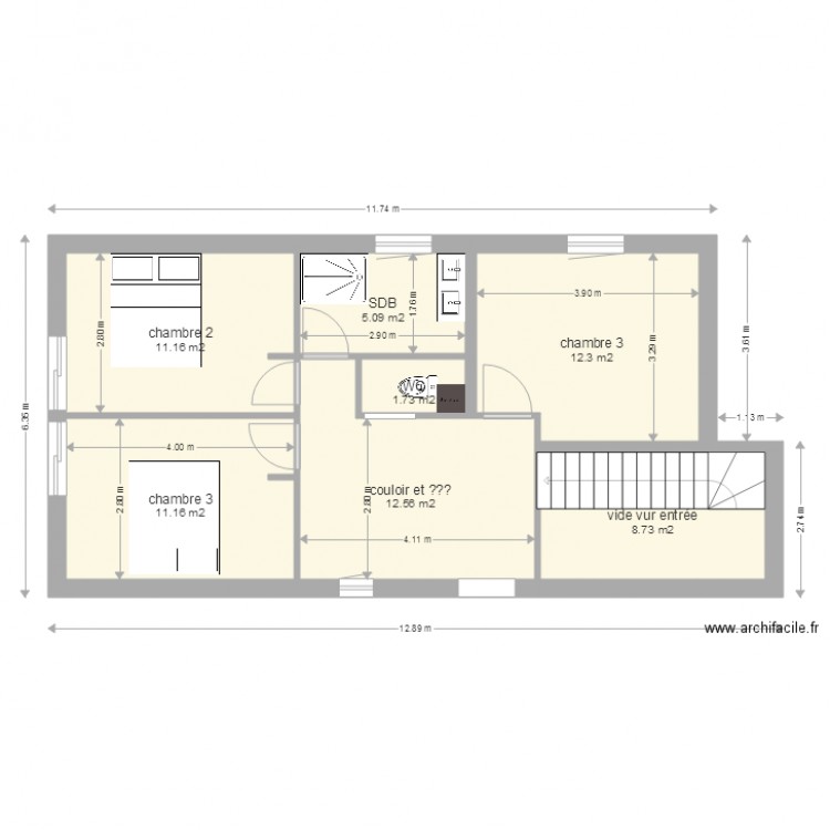2015 06 01 Etage. Plan de 0 pièce et 0 m2