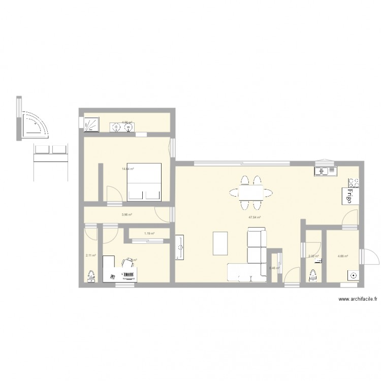 plan maison Etage 1. Plan de 0 pièce et 0 m2
