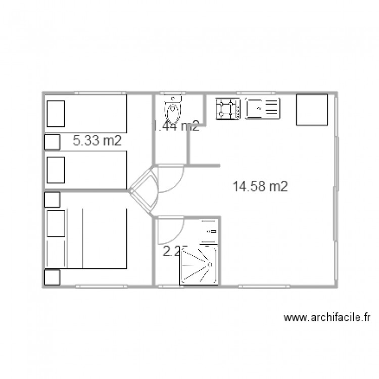 Mobil Home CONFORT 28. Plan de 0 pièce et 0 m2