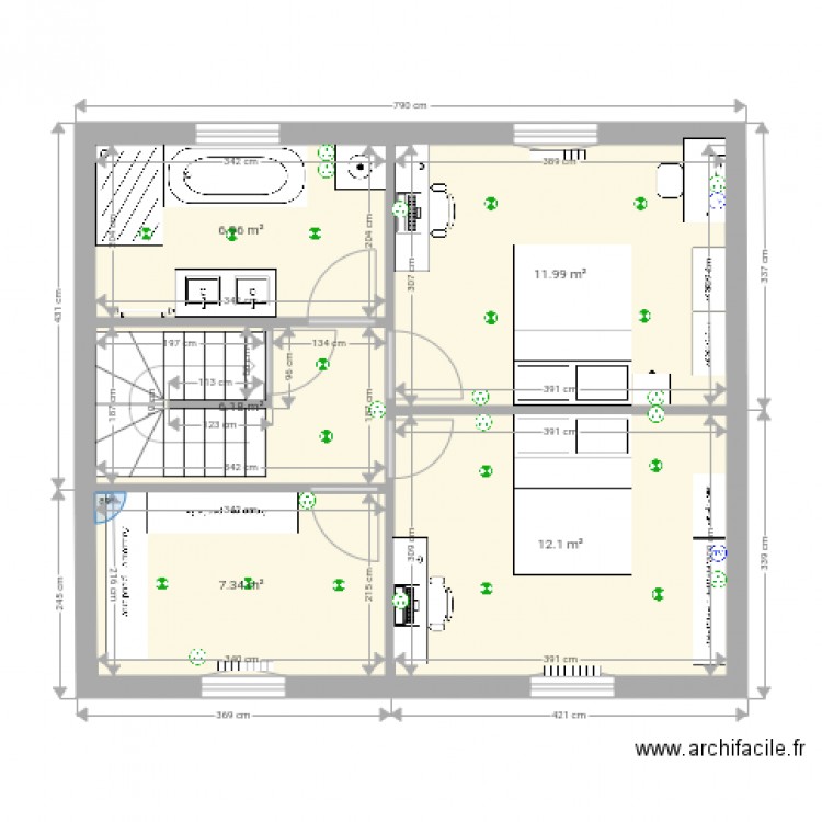 Villemomble etage 1. Plan de 0 pièce et 0 m2