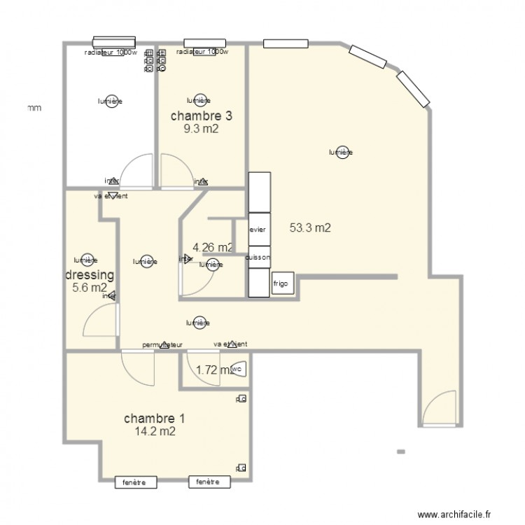 appartement f4. Plan de 0 pièce et 0 m2
