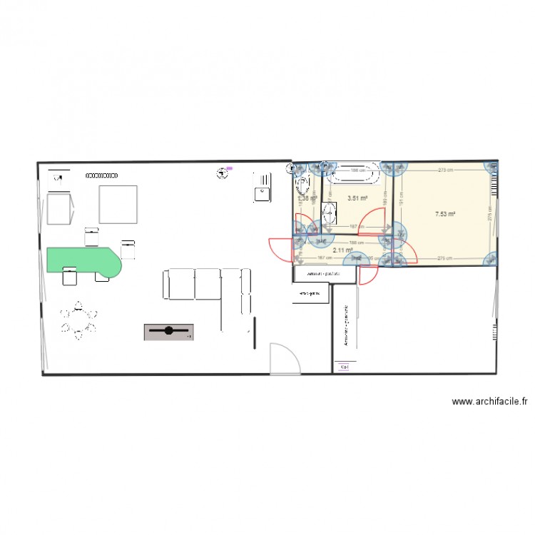 appartement F3. Plan de 0 pièce et 0 m2
