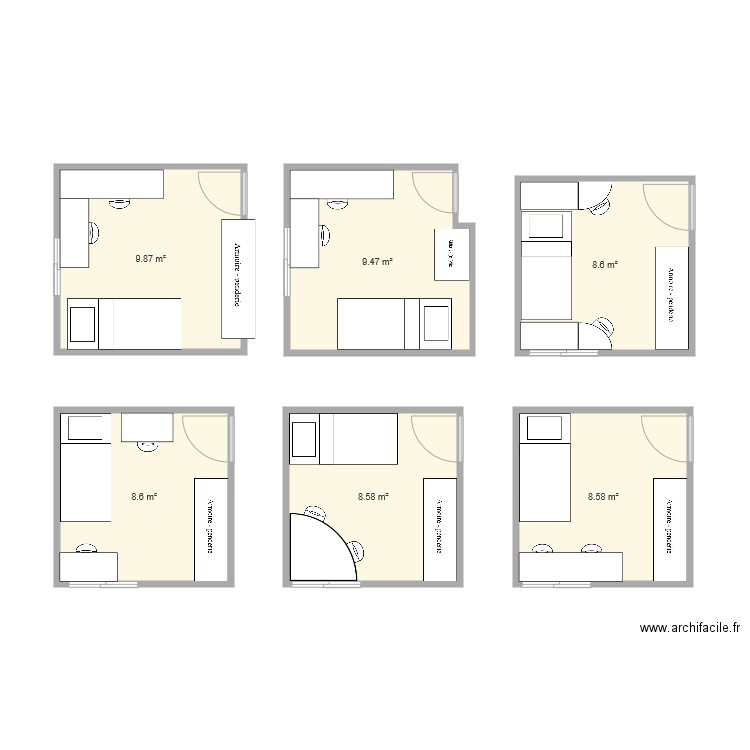 Habitación Niñas Belchite 9. Plan de 0 pièce et 0 m2